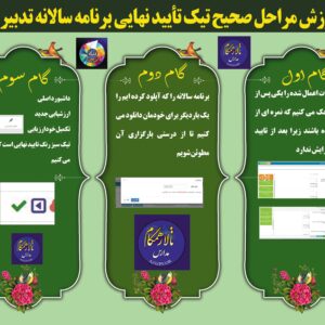 کلیپ  آموزش تیک تائید نهایی برنامه تدبیر98