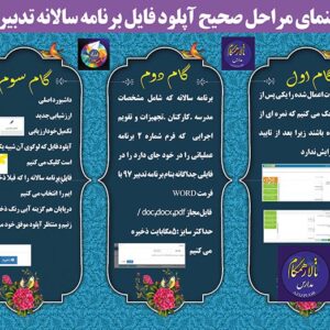 کلیپ راهنمای آپلود  و بارگزاری برنامه سالانه تدبیر 98